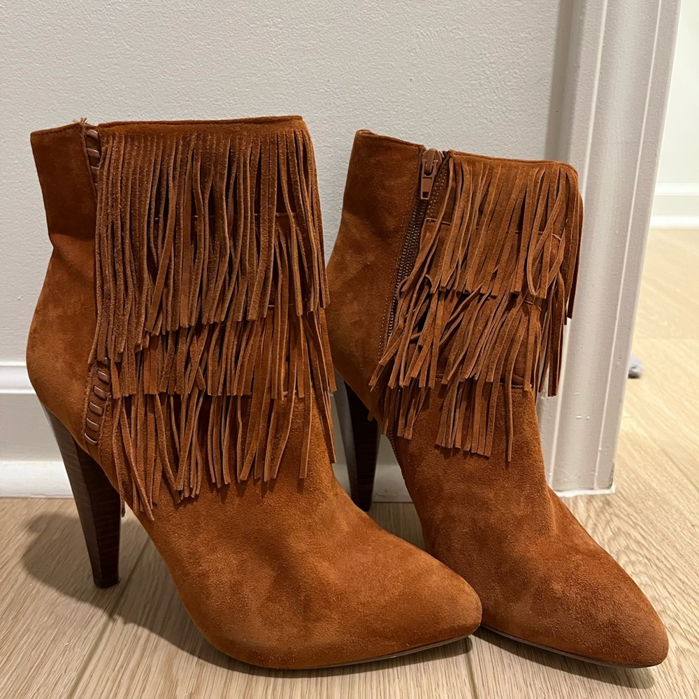 Steve Madden Myrakle Fringe Ankle Boots